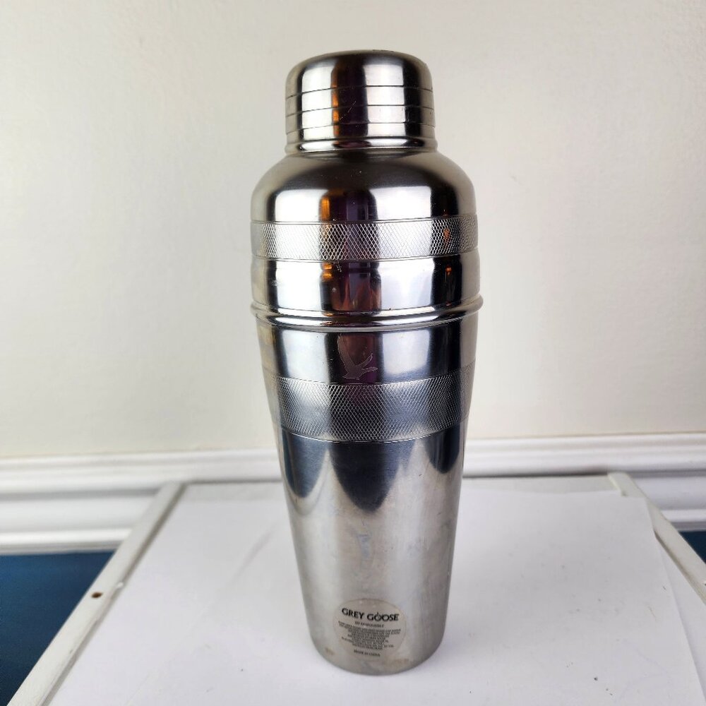 Grey Goose Stainless Steel Cocktail Shaker Barware